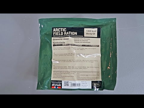 Tasting Norwegian Arctic Field Ration Menu #4 Military MRE (Meal Ready to Eat)