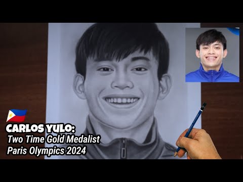 Drawing Carlos Yulo | 2- Time Gold Olympics Medalist, Paris Olympics 2024 | jesar art