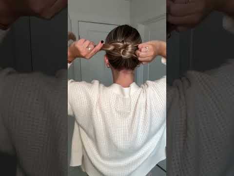 Low Bun Hack! Fall Hairstyle #hairshorts