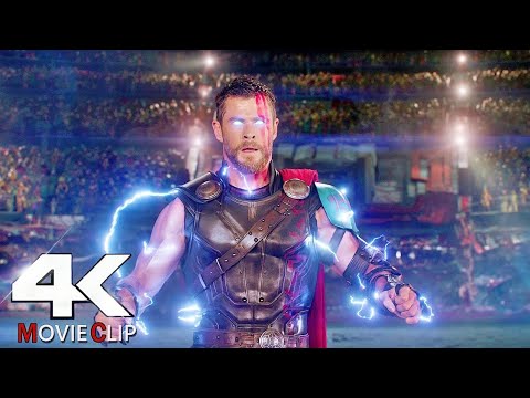 Thor Vs Hulk - Fight Scene - Thor Ragnarok Movie CLIP 4K