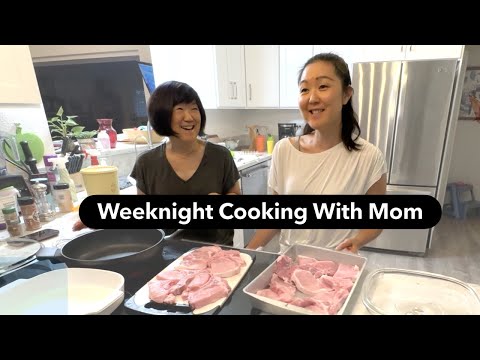 Back In The Kitchen With Mom,Simple Weeknight Pork Chops and Coleslaw Dinner, Hawaii Family Cooking