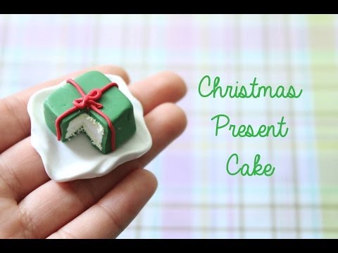 Christmas Present Cake Polymer Clay Tutorial | sweetco0kiepie