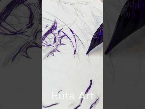 [ASMR] Drawing Zoya (Path to Nowhere) by Glass Pen #shorts