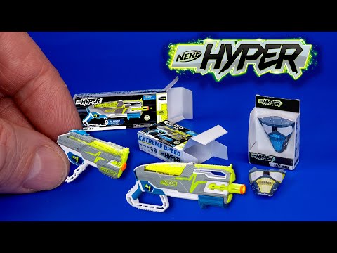 DIY Nerf Hyper Rush 40 Miniature Action Blaster. DollHouse | No Polymer Clay!