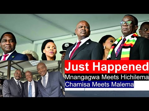 BREAKING LIVE; Mnangagwa Meets Hakainde Hichilema, Chamisa At Duma Boko Innauguration in Botswana