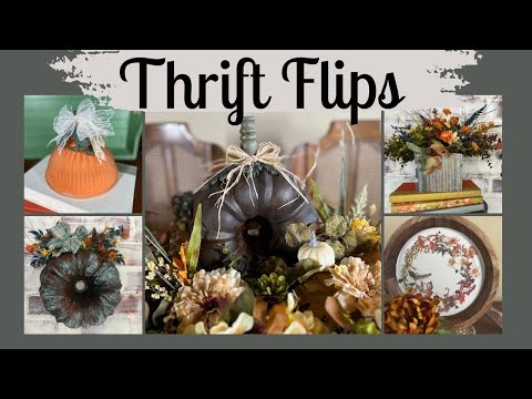 10 THRIFT FINDS into FALL HOME DECOR | COTTAGE CORE | FRENCH COUNTRY | EASY FALL FLORALS | PUMPKINS