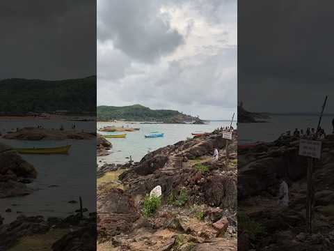 Om Beach #gokarna #beach #sea #waves #travel #shorts #vlog #goa #mountains #shiva #trance #bike