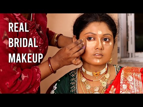 Best Real Bridal Makeup Tutorial / Sweat Proof Makeup Step By Step/Summer Long Lasting Bridal Makeup