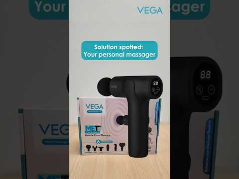 Feel the stress fade with the Vega MET Hand Massager Gun!