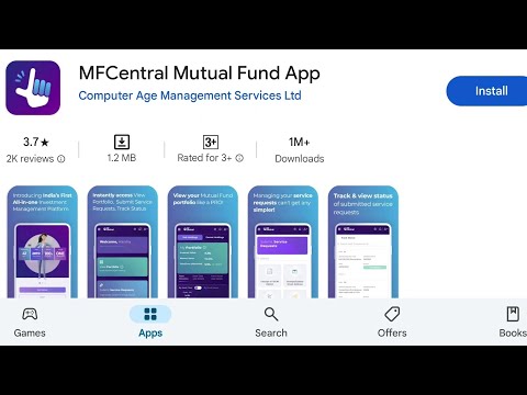 How To Install Mfcentral Mutual Fund App's | How To Download Mfcentral Mutual Fund App's