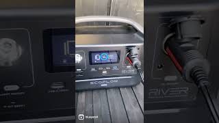 Hood Mounted Solar Panel Powering EcoFlow River Max and SetPower Fridge on 2019 Toyota RAV4