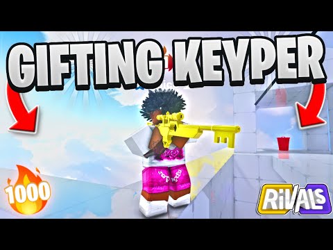 I SPENT $100,000 ROBUX GIFTING STRANGERS THE KEY SNIPER IN ROBLOX RIVALS