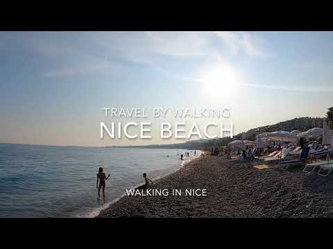 Nice, French Riviera | Nice Beach Walking| [4K Ultra HD]