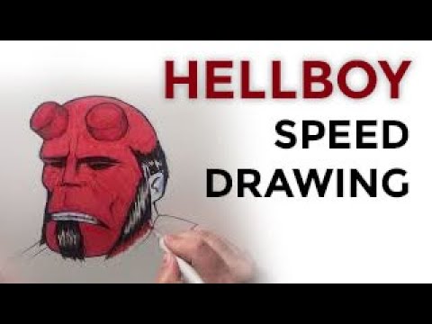 Hellboy sketch - time lapse speed drawing