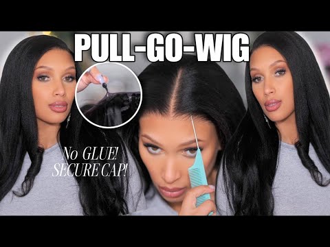 *🔥Real GLUE-LESS PULL & GO Wig!* 7X5 Pre-Everything Secure Fit Natural Wig Install~ FT.Nadula Hair