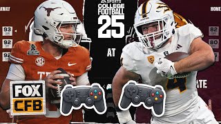 Texas Longhorns vs. Arizona State Sun Devils | 2024 CFP | College Football 25 Simulation