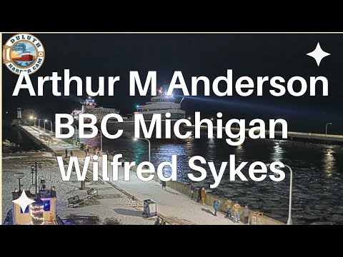 Arthur M Anderson, BBC Michigan & Wilfred Sykes in Duluth12/21/2024