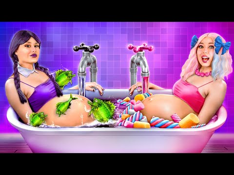 Pregnant Wednesday Addams vs Pregnant Enid! Part 4