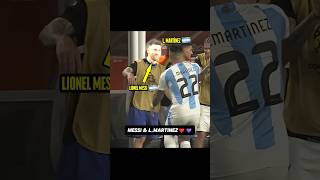 Lautaro Martinez fights for Messi