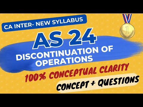 AS 24 in ENGLISH - Discontinuing Operations - PART 2 QUESTIONS - CA Inter New Syllabus