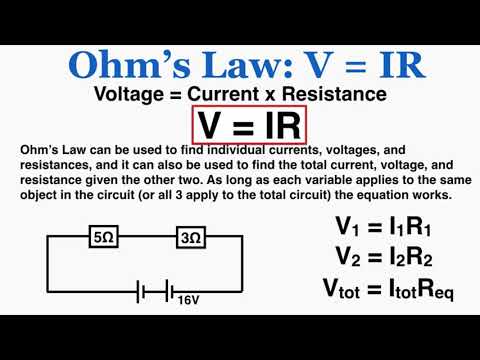 Ohm's Law: V = IR - IB Physics