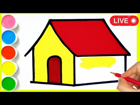 LIVE || how to draw  house || House Live || By Arya  Drawing Art