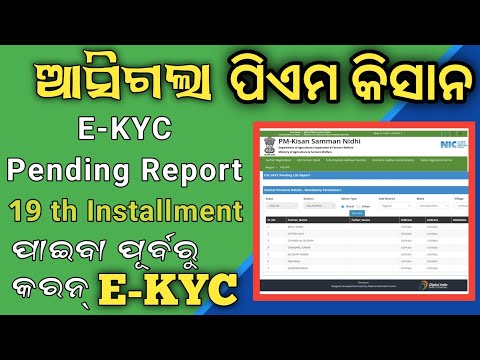 PM KISAN E-KYC PENDING REPORT//ପିଏମ କିସାନ ଆସିଗଲା REPORT//PADMA INFORMATION