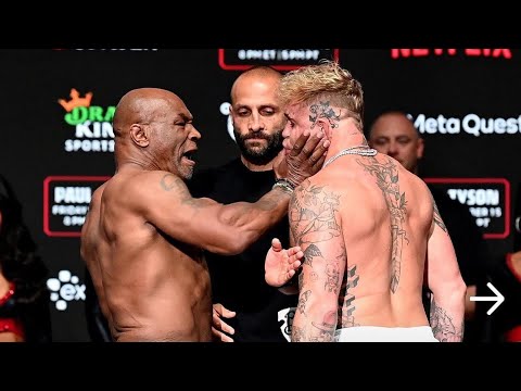 Mike Tyson SMACKS Jake Paul at the final Face Off • FULL WEIGH IN