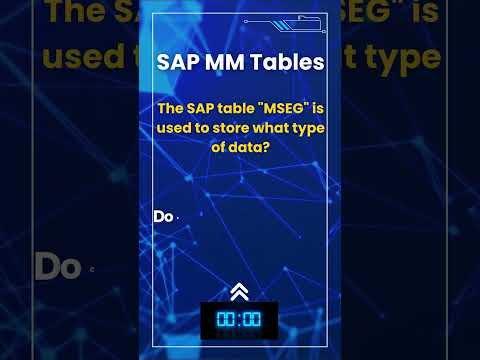 SAP MM Material Master Flash Card Quiz 5