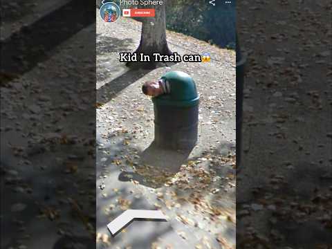 Kid In Trash can Found On Google Earth😱 #shorts