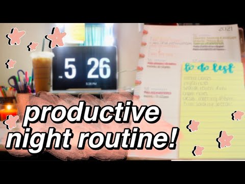 productive college night routine | studying & to do lists #nightvlog #nightroutine #college