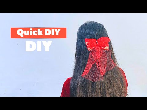 Make Your Own Hair Bow Clutcher at Home 😍 | DIY hair accessories