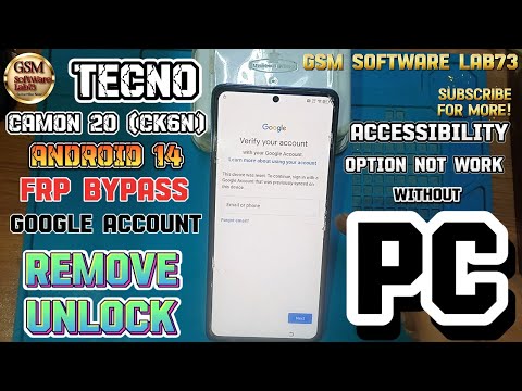 Tecno Camon 20 Frp Bypass Android 14 Without PC|Tecno 20 Google ID Unlock|Accessibility not work