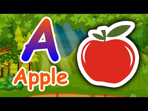 Learning English ABC Toddler | Nursery A to Z Alphabet A for Apple | education abcd letter for kids