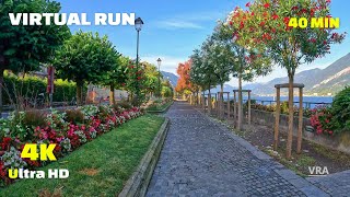 Virtual Run 4k - Bellagio - Scenery Lake Como Italy - Virtual Running Video for Treadmill