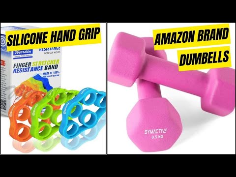 Amazon Brand Symactive 0.5KG Dumbbell Review | Effective Hand Extensors Work with Finger Bands