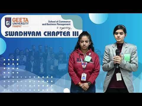 Swadhyam Chapter 3: Celebrating Talent and Innovation at Geeta Universit. 🌟