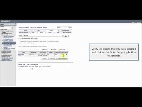 Self Service Enrollment Dropping A Class