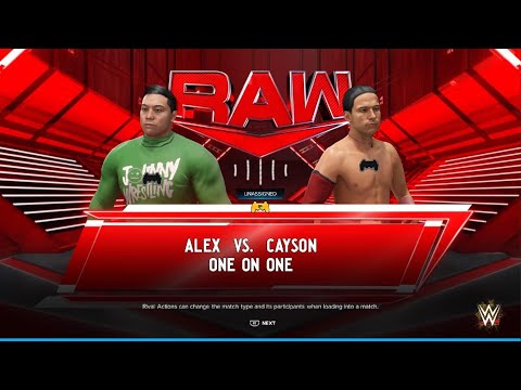 WWE 2K24 - AWA Monday night dawn: Alex vs Cayson