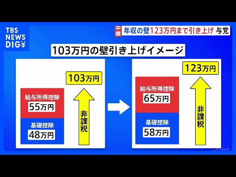 「税は国家なり」自民・公明の“税制改正大綱” きょう（20日）決定へ　年収の壁「123万円」までの引き上げ盛り込む｜TBS NEWS DIG