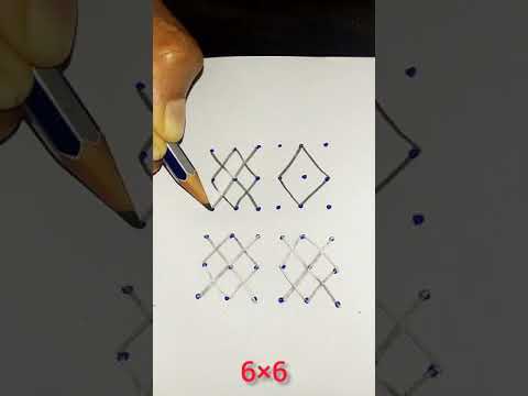 6×6simple muggulu design||#shorts