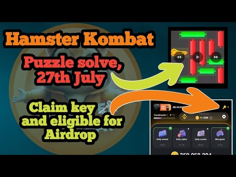 Hamster Kombat Puzzle 🧩 Solve, 27th July | #hamsterkombat #airdrop