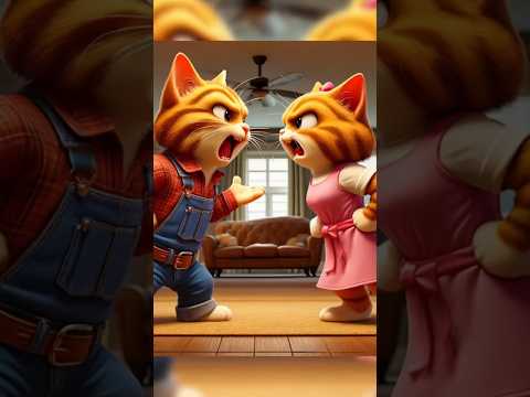 2 Cats Story || The Great Yarn Adventure || #funny #kitten #shorts #bedtimestories @IconicTeller