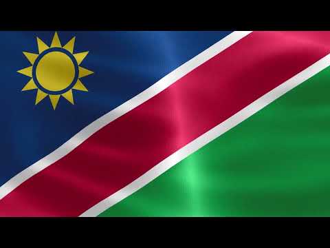 [10 Hours] Namibian Flag Waving - Video & Audio - Waving Flags