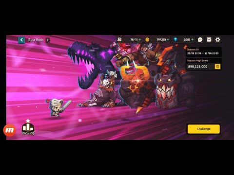 Guardian tales Seasonal 3 achievement achieve 900m+ score in boss rush.