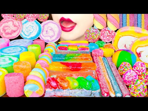 【ASMR】PASTEL DESSERTS 💘MUKBANG 먹방 食べる音 EATING SOUNDS NO TALKING