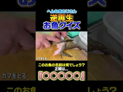 【逆再生お魚クイズ】毒を持っているこのお魚はなんでしょう？！難易度★6#shorts #seafood #食テロ #asmr  ＃逆再生 #お魚クイズ