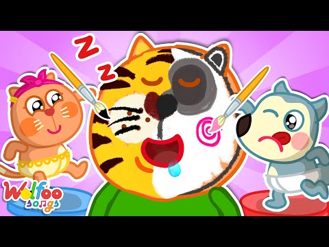 Making Dad Look Like an Animal - Dad and Baby Songs | Kids Songs & Nursery Rhymes @WolfooFamilySongs