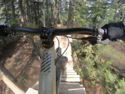 In deep whistler bike park