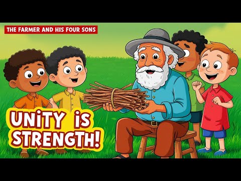 Unity is Strength: The Farmer and His Four Sons | Moral Story for Kids